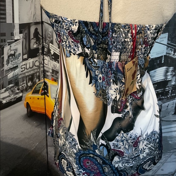 Boho VINTAGE Halter Top beaded front - Picture 3 of 6